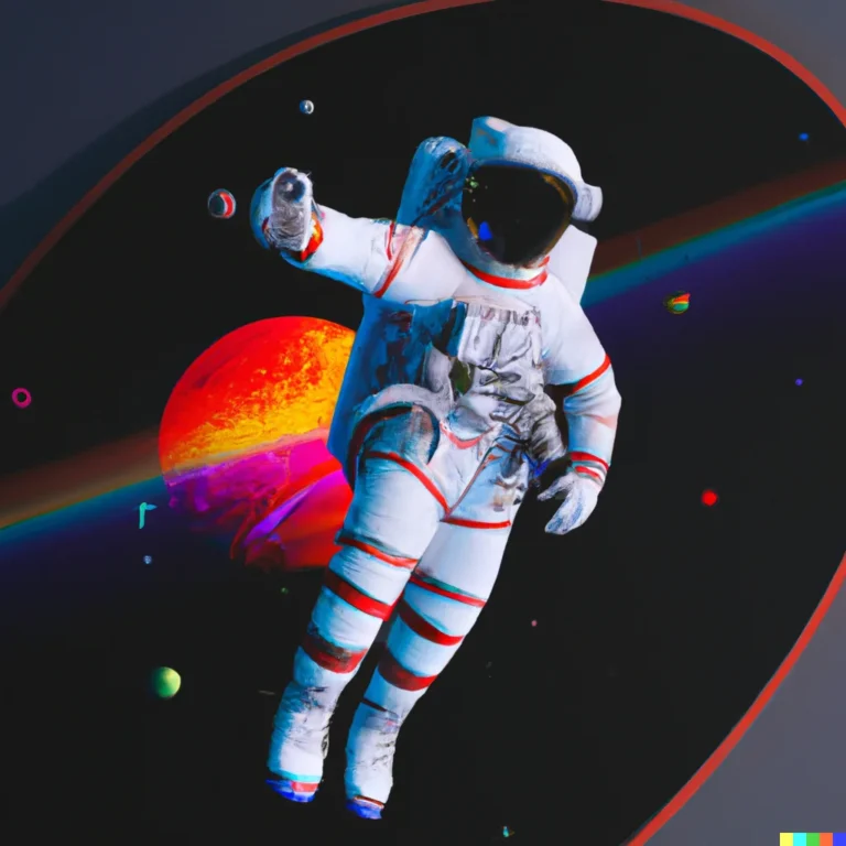 DALL·E 2022-12-13 09.44.42 - diseño de un cuadro de un astronauta en patineta en 4k con la mejor resolución, un diseño atractivo y espacial en 3d